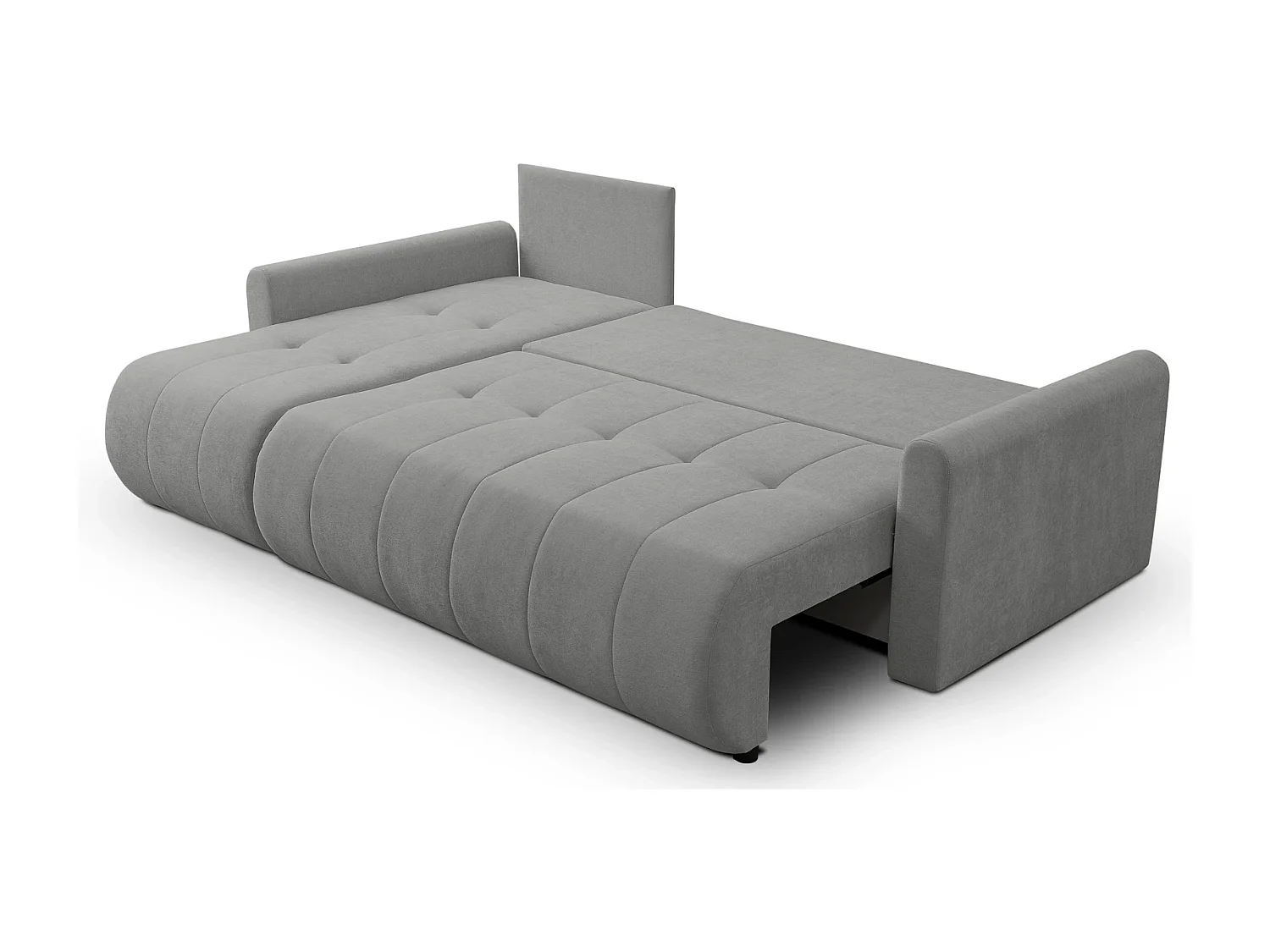 Hoekbank met Slaapfunctie Primo - Chenille Staalgrijs Wind 90 - Opbergruimte