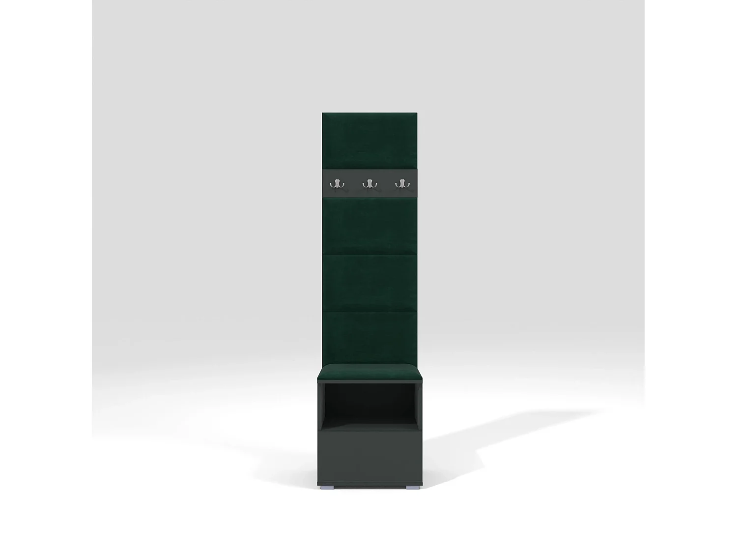 Garderobe Nela IV - 50 cm - Graphit - Trinity 28 - Flaschengrün