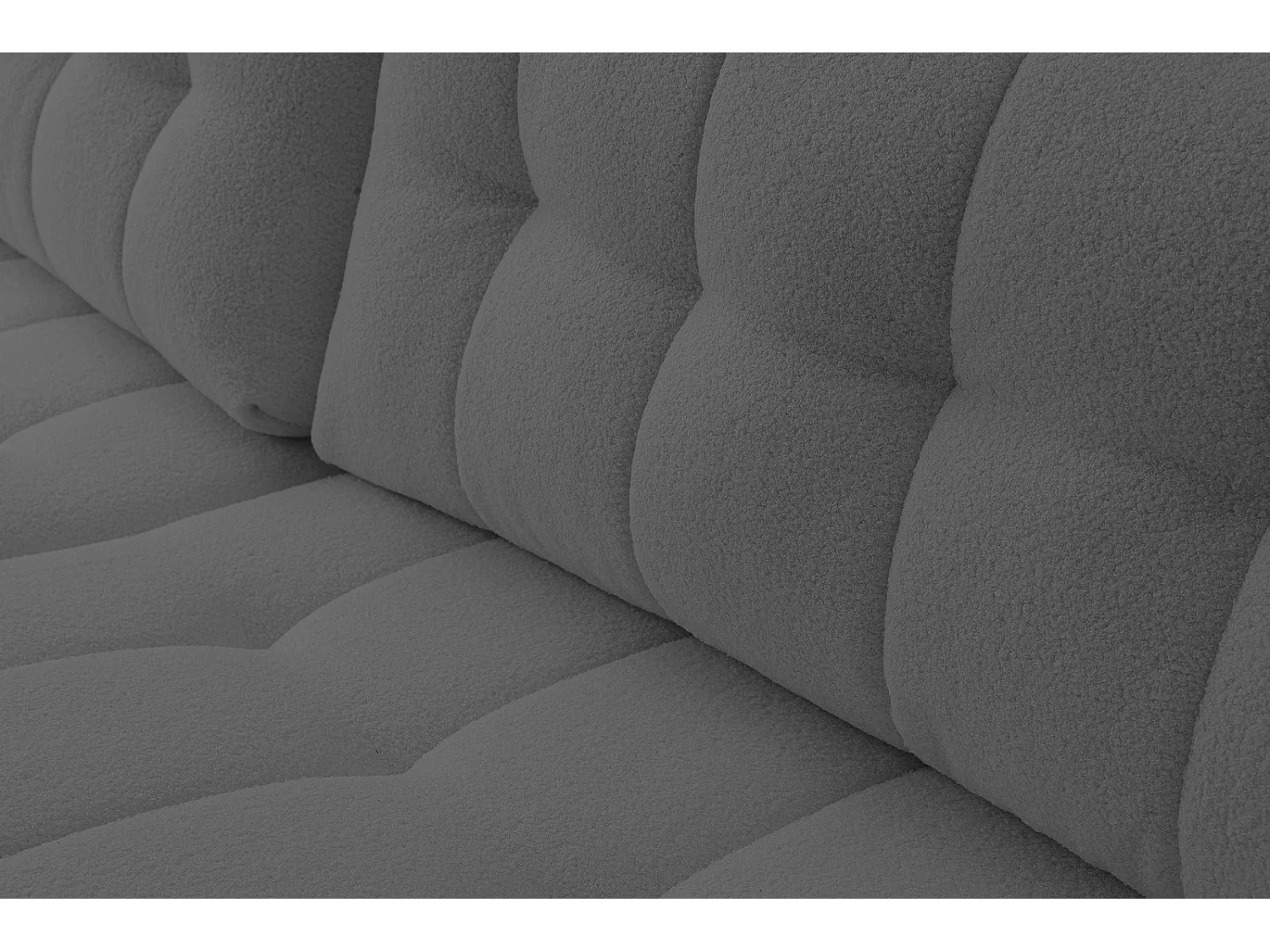 Hoekbank met Slaapfunctie Palermo - Stof Donkergrijs Bravo 10 - Opbergruimte