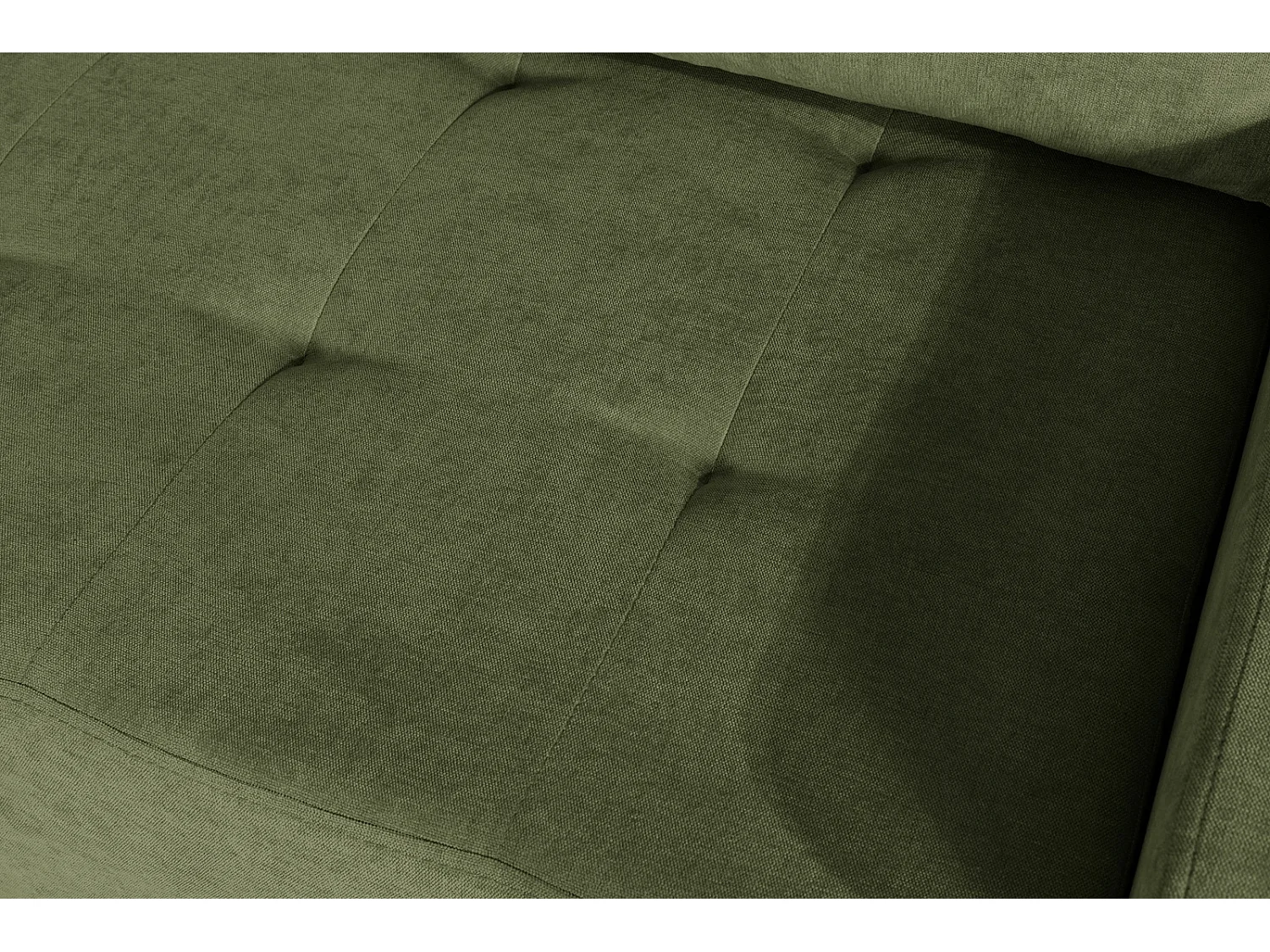 Ecksofa mit Schlaffunktion Rechts Trevi - Chenille Grün Wind 34 - Metallfüße