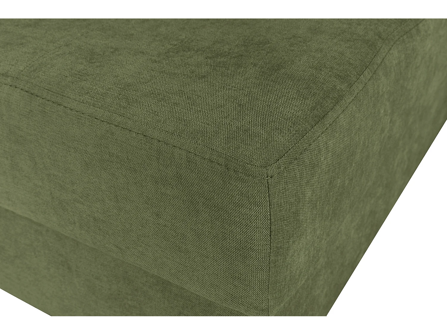 Ecksofa mit Schlaffunktion Rechts Trevi - Chenille Grün Wind 34 - Metallfüße