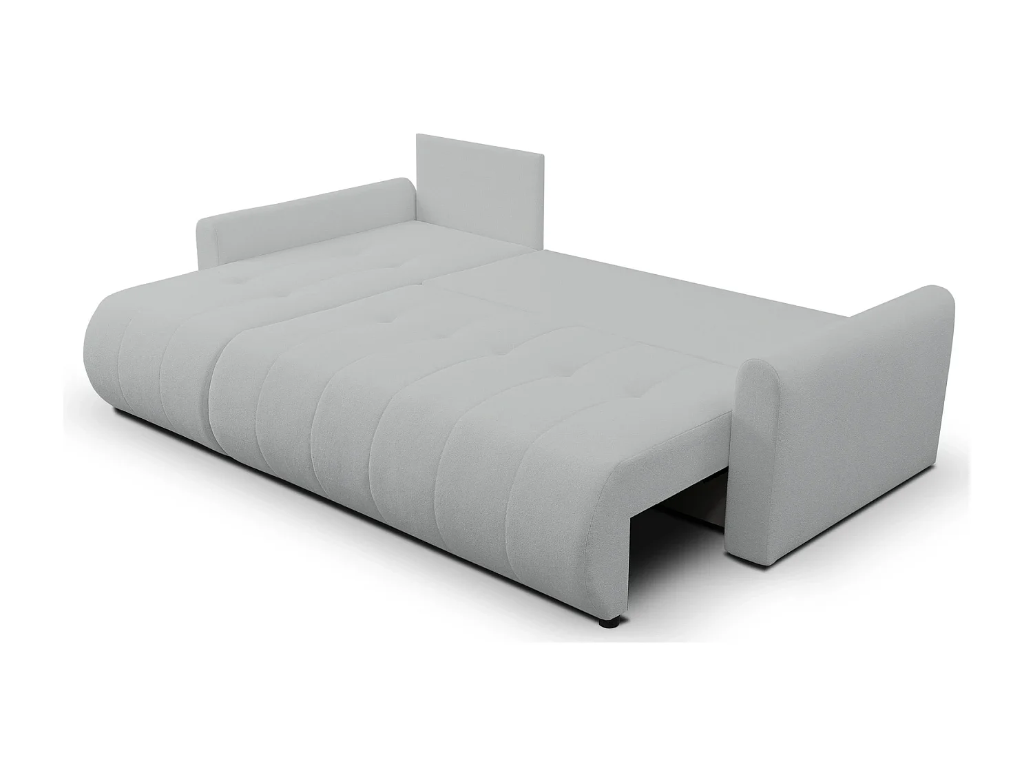 Hoekbank met Slaapfunctie Primo - Geweven Stof Grijs Gerra 65 - Opbergruimte