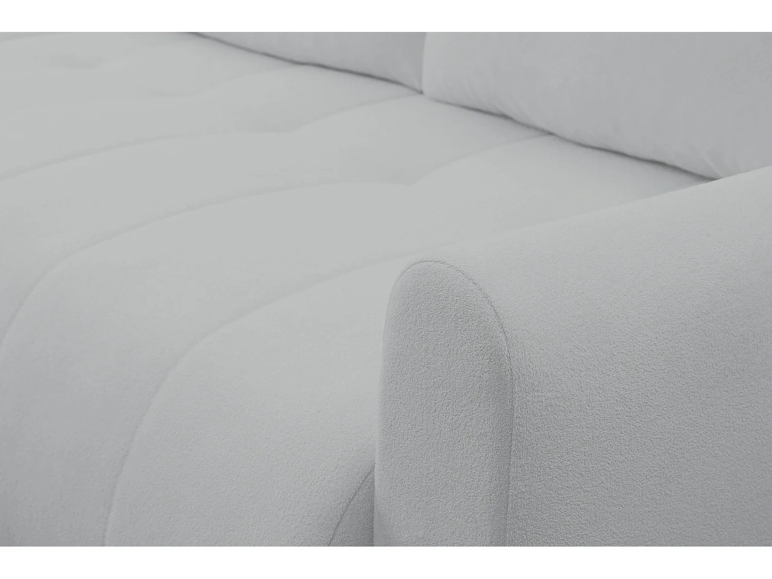 Hoekbank met Slaapfunctie Primo - Geweven Stof Grijs Gerra 65 - Opbergruimte