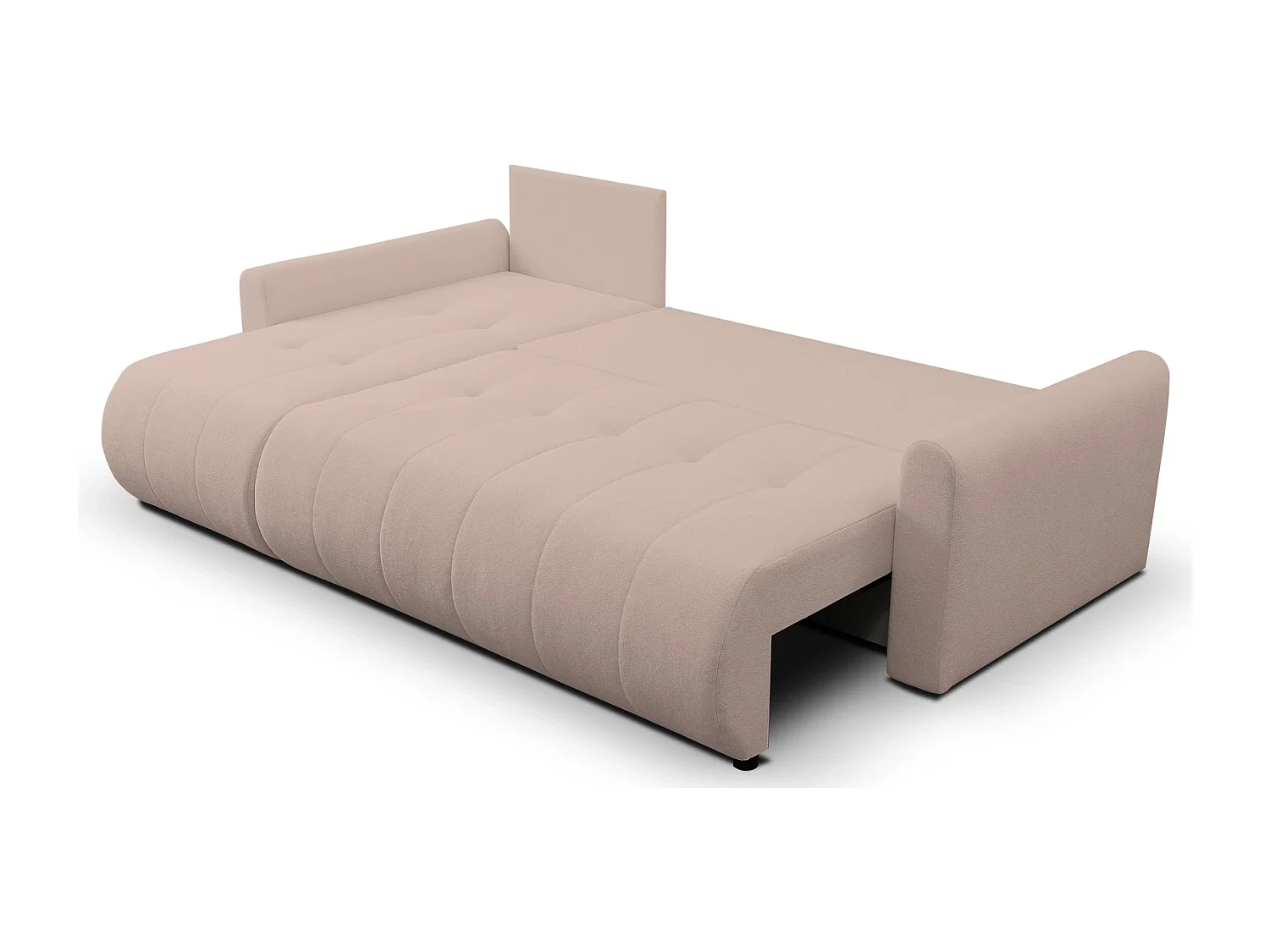 Ecksofa mit Schlaffunktion Primo - Webstoff Altrosa Gerra 20 - Bettkasten