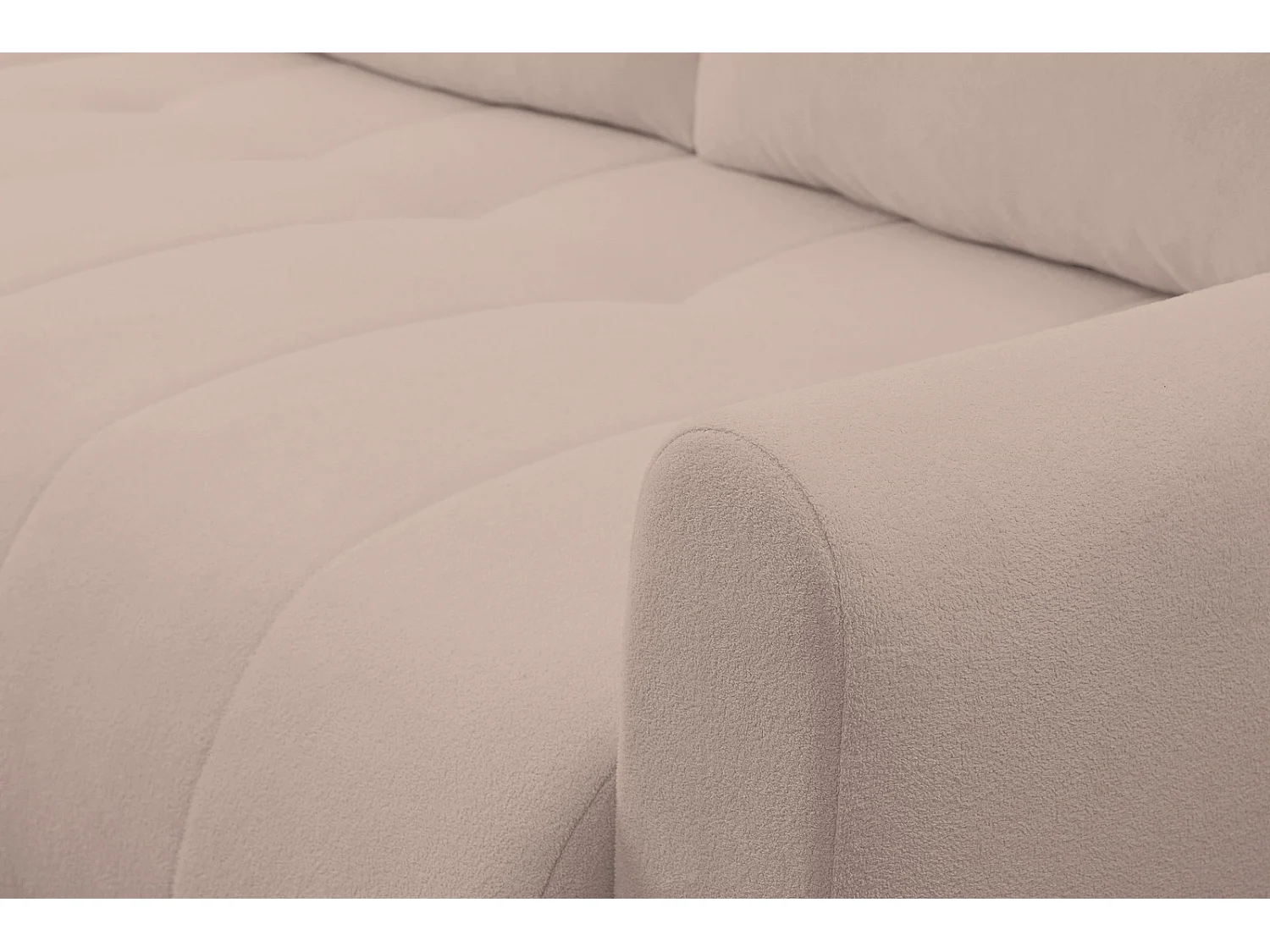 Ecksofa mit Schlaffunktion Primo - Webstoff Altrosa Gerra 20 - Bettkasten