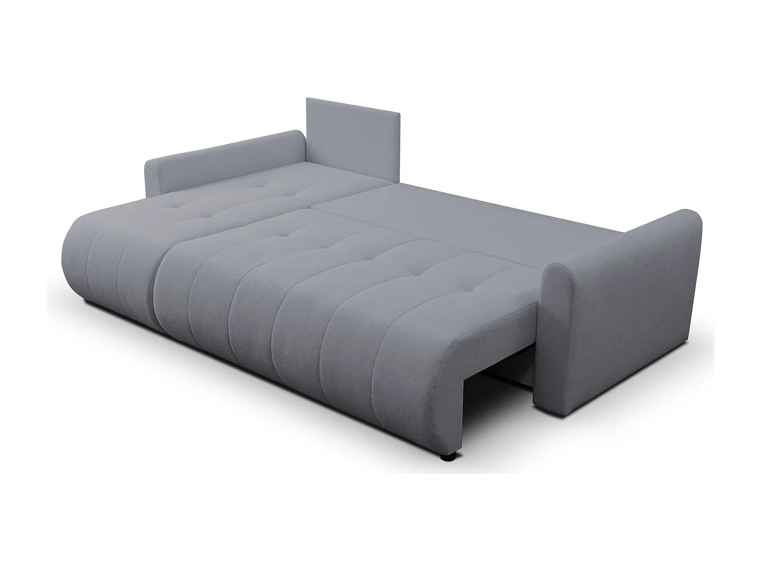 Hoekbank met Slaapfunctie Primo - Geweven Stof Asgrijs Gerra 70 - Opbergruimte