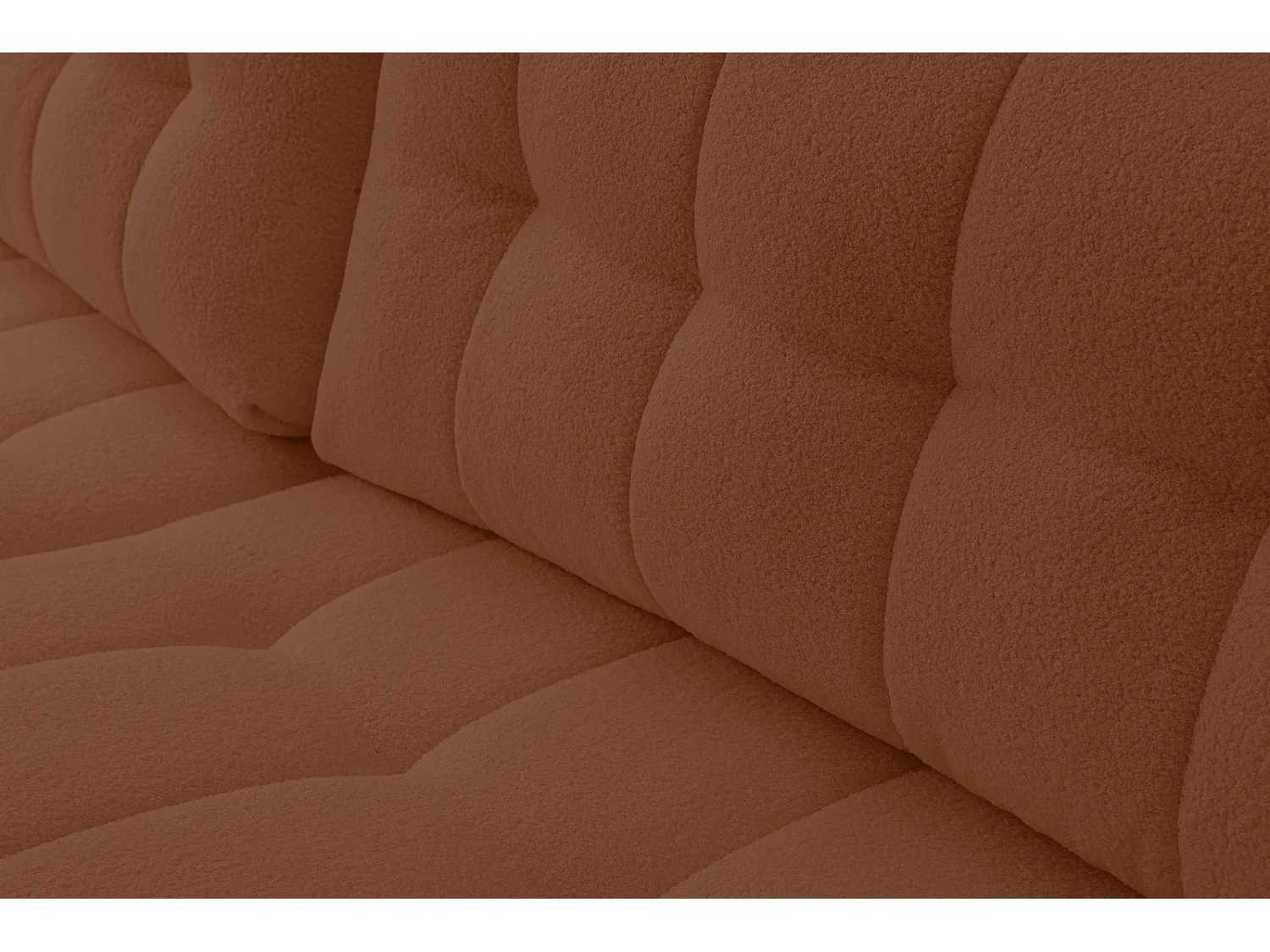 Ecksofa mit Schlaffunktion Palermo - Stoff Braun Bravo 17 - Bettkasten