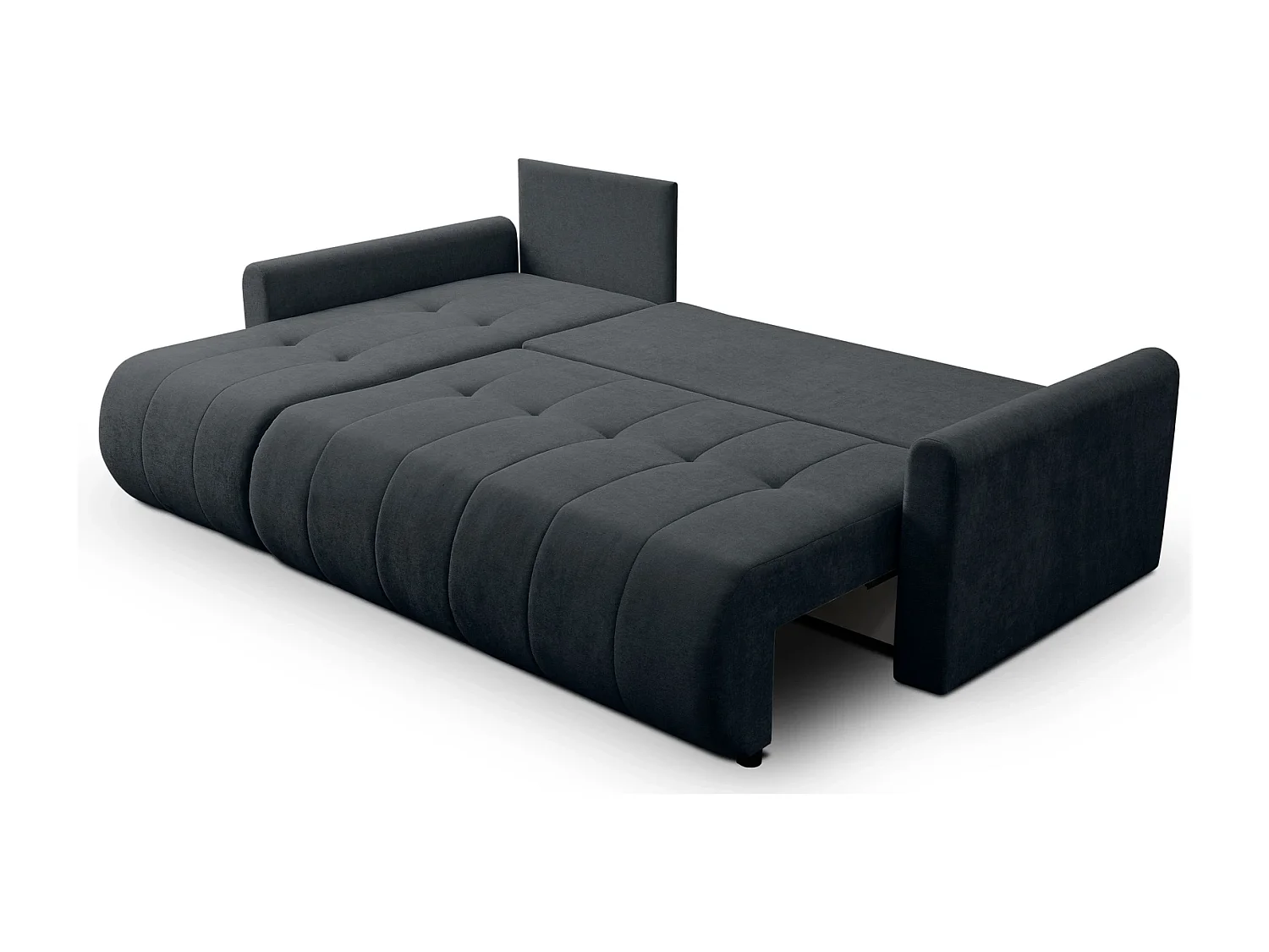 Hoekbank met Slaapfunctie Primo - Chenille Grafiet Wind 99 - Opbergruimte