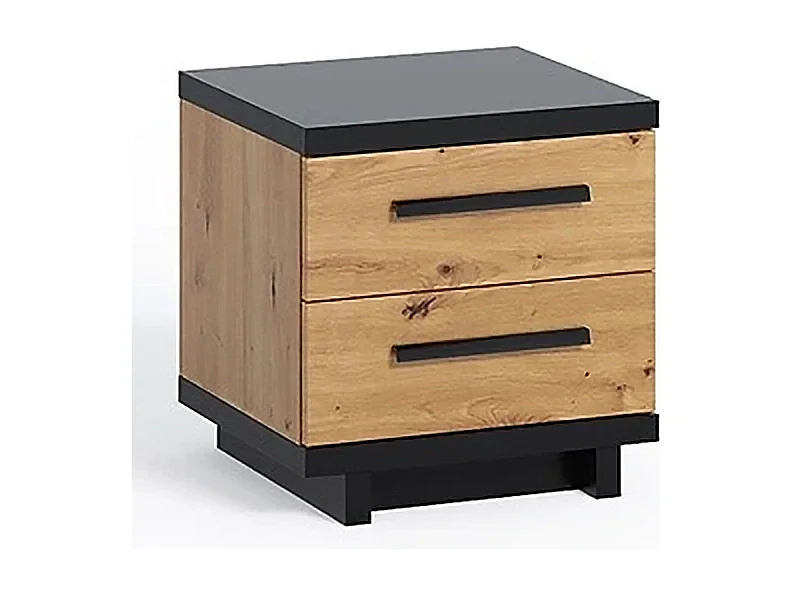 Table de Chevet Zonda - 45 cm - Chêne Artisan / Anthracite