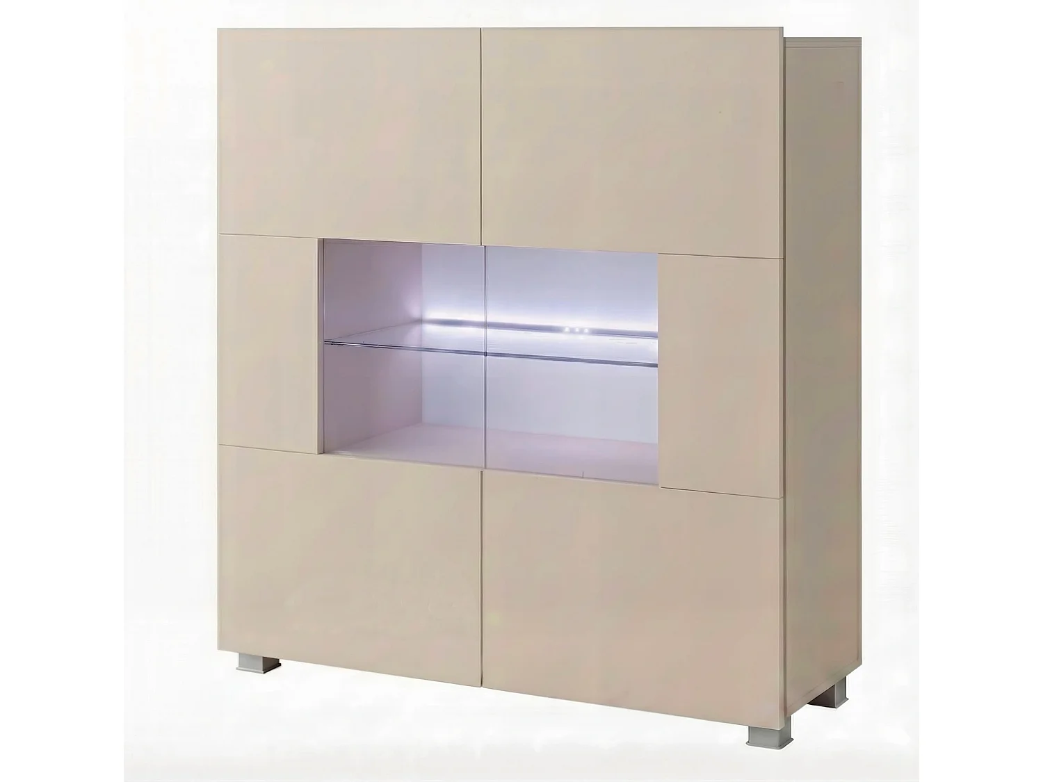 Dressoir Montreal 100 cm - Kasjmier - Blauwe LED