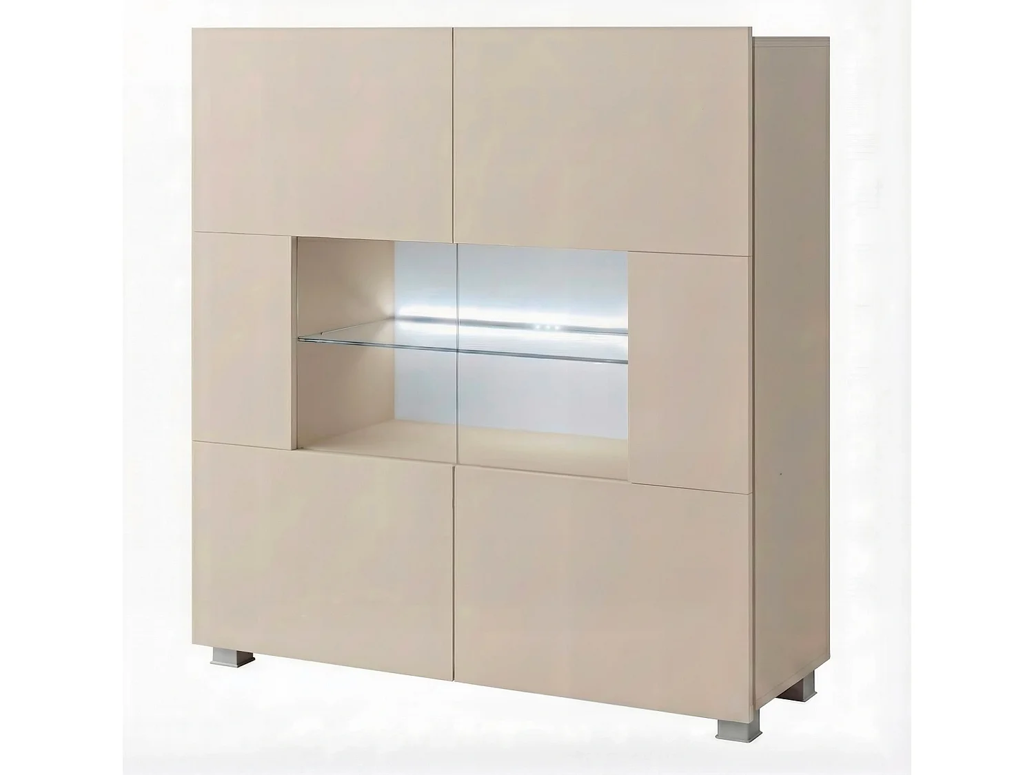 Dressoir Montreal 100 cm - Kasjmier - Witte LED
