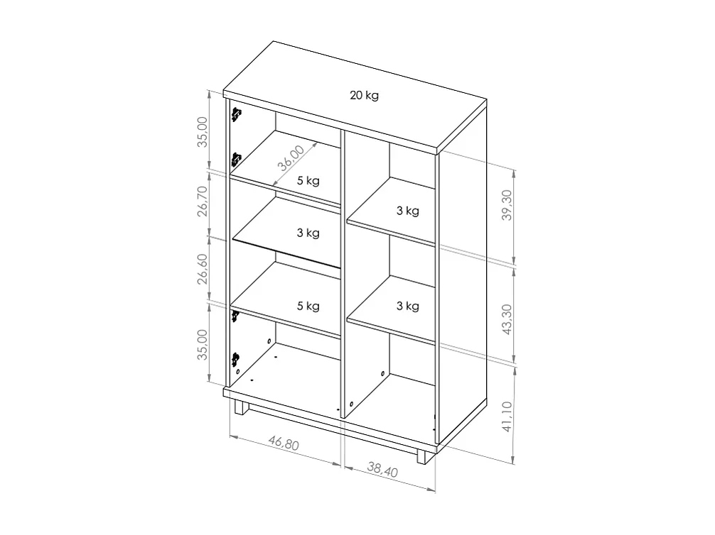 Vitrinekast Zonda 90 - Artisan Eiken / Antraciet - Incl. LED-verlichting