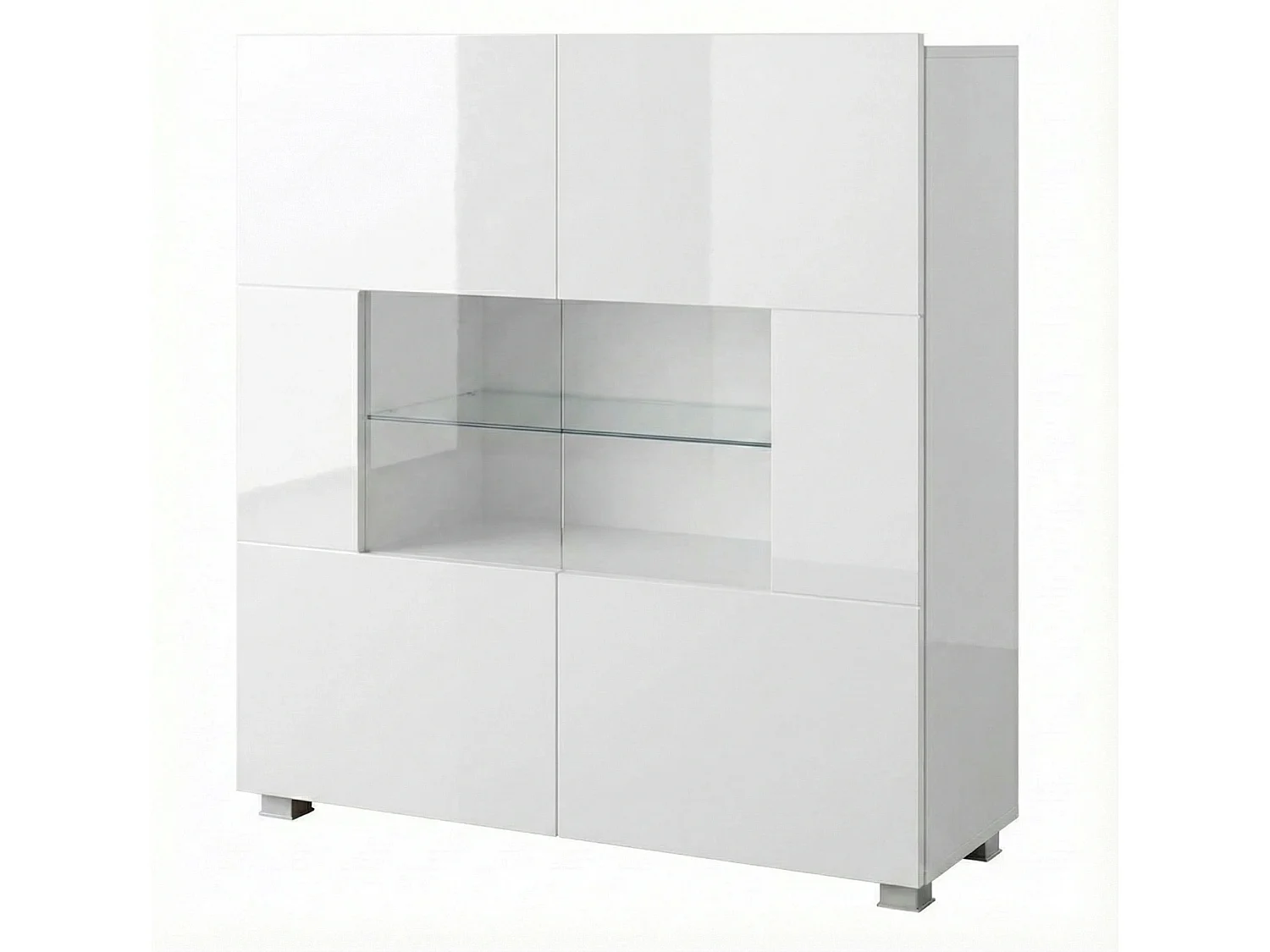 Commode Haute Montreal 100 cm - Blanc Brillant