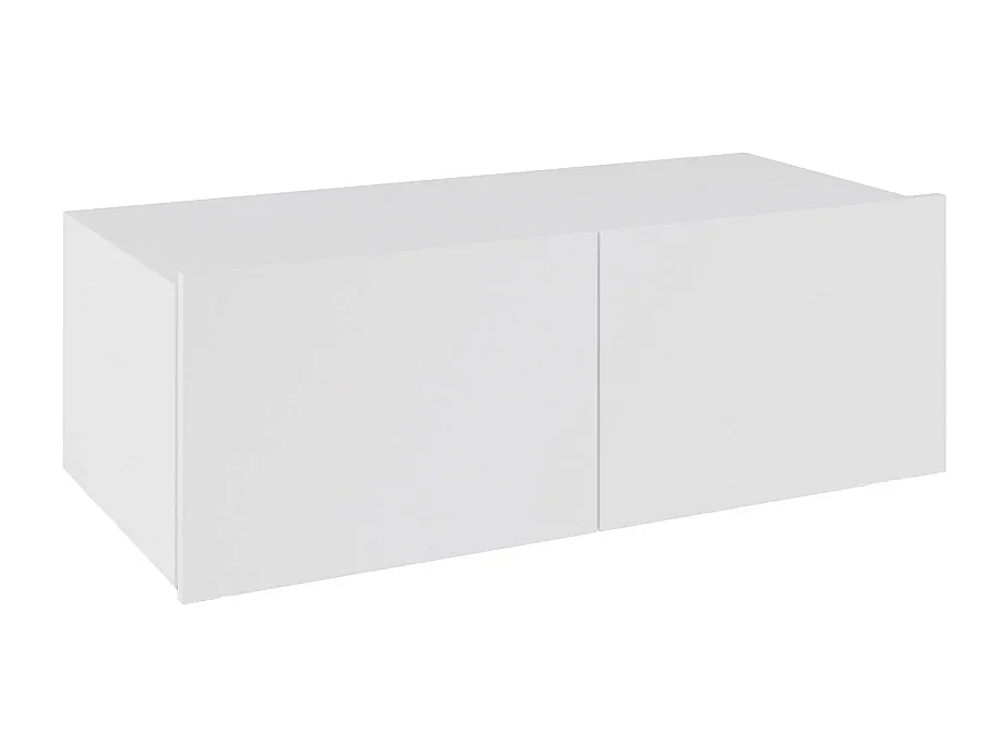 TV-Meubel Montreal 100 cm - Wit / Wit Hoogglans - Hangend of Staand