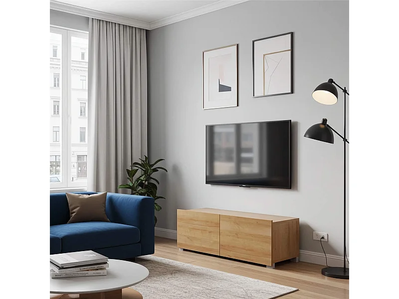 Lowboard Montreal 100 cm - Eiche Gold - Wandmontage oder Stehend