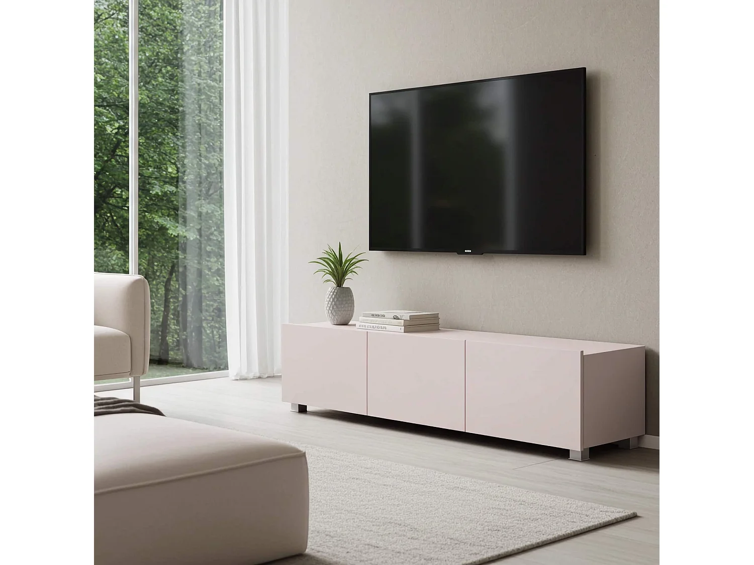 TV-Schrank Montreal 150 cm - Kaschmir - Stehend oder Hängend