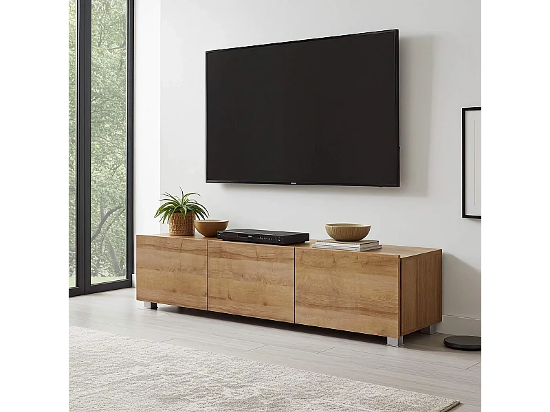 Lowboard Montreal 150 cm - Eiche Gold - Wandmontage oder Stehend