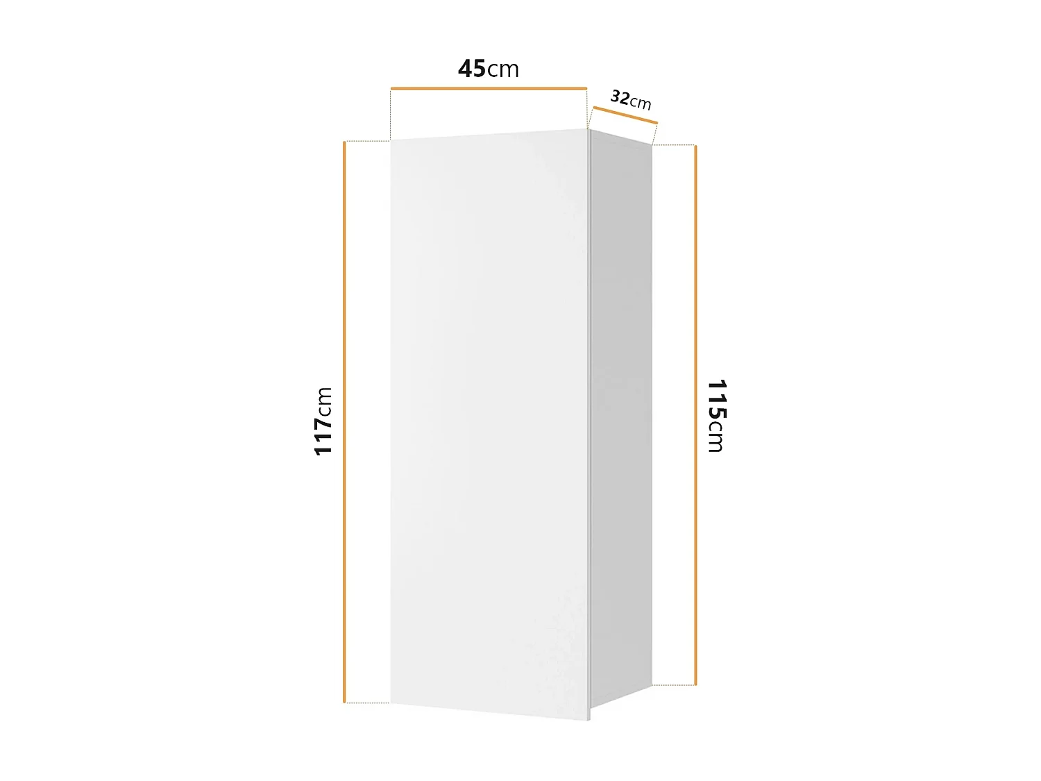 Meuble Haut Vertical Montreal - 45 cm - Cachemire - Design Épuré