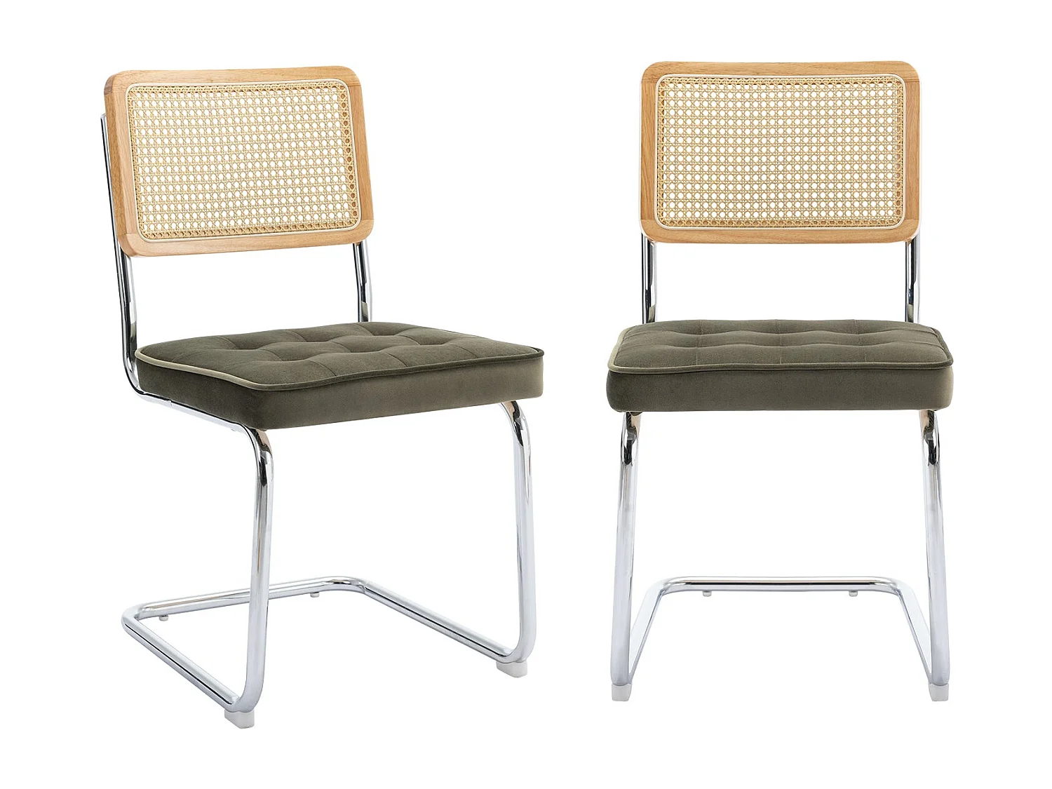 Lot de 2 Chaises -Réinventez vos repas avec une chaise au confort raffiné-Vert