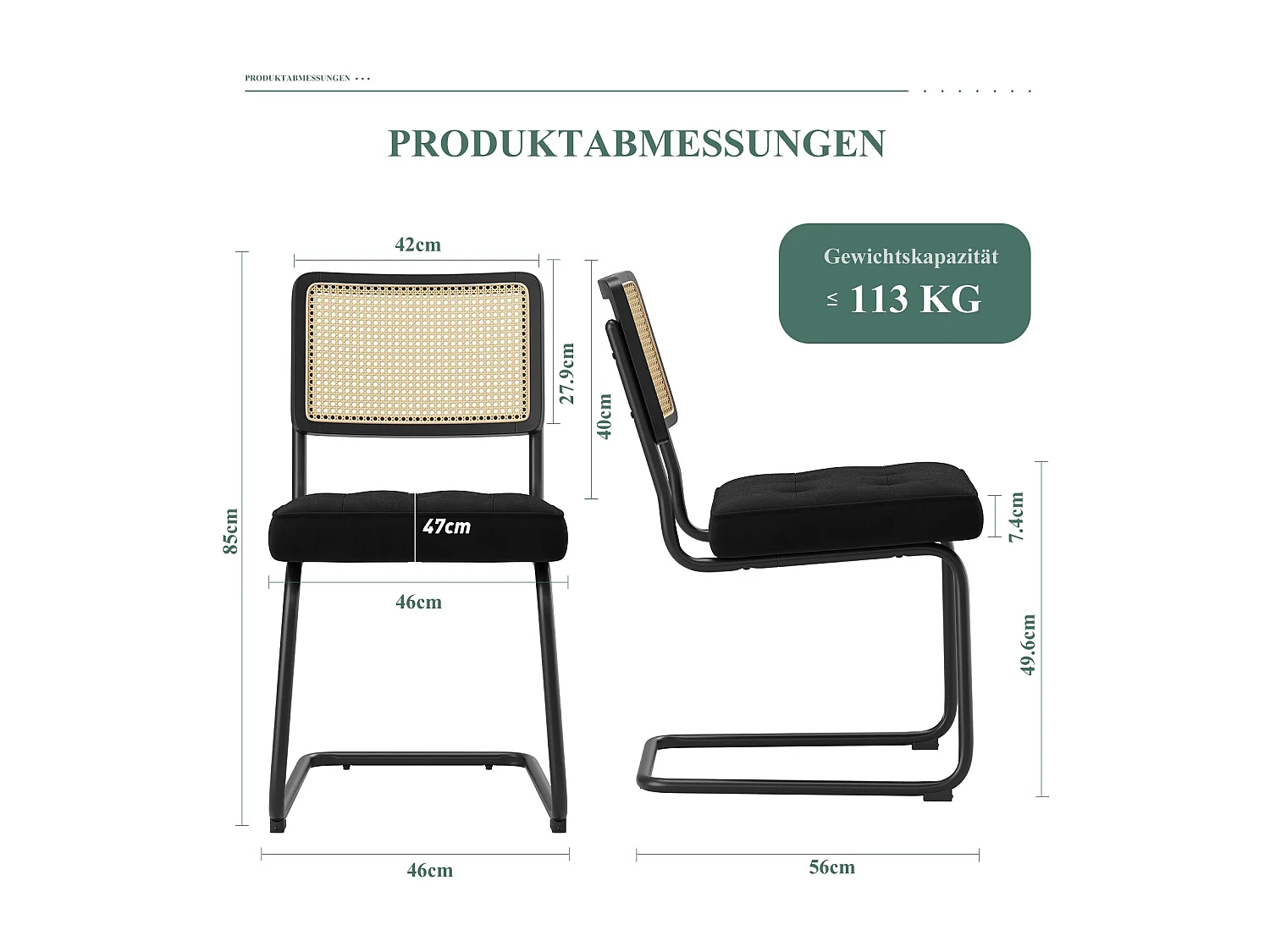 Lot de 2 Chaises -Réinventez vos repas avec une chaise au confort raffiné-Noir