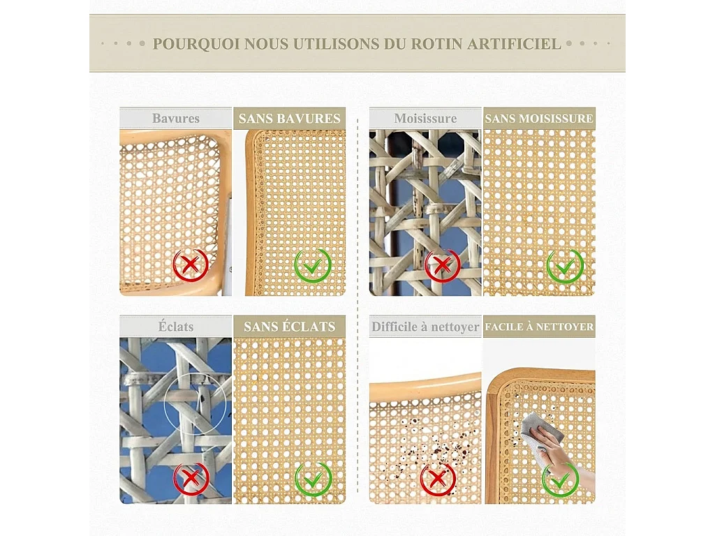 Lot de 2 Chaises de Salle à Manger Cantilever Style Mid-Century – Noir, Velours, Cannage et Structure Chromée