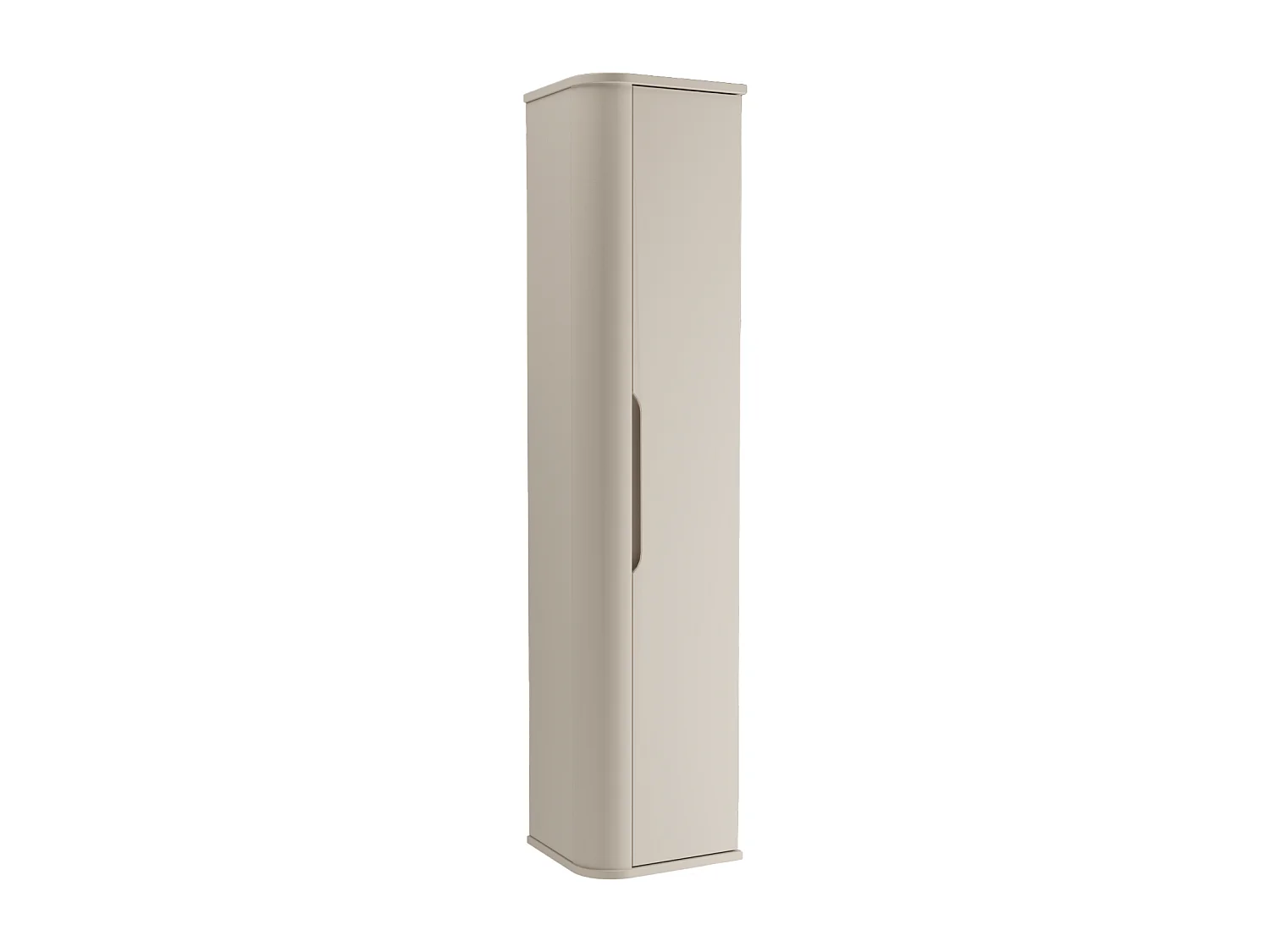 Ensemble de salle de bain en cachemire 60 cm Armoire avec plateau Colonne Côtés arrondis et plateau