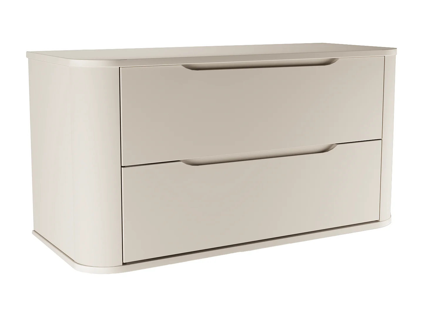 Ensemble de salle de bain en cachemire 100 cm Armoire avec plateau Colonne Côtés arrondis et plateau