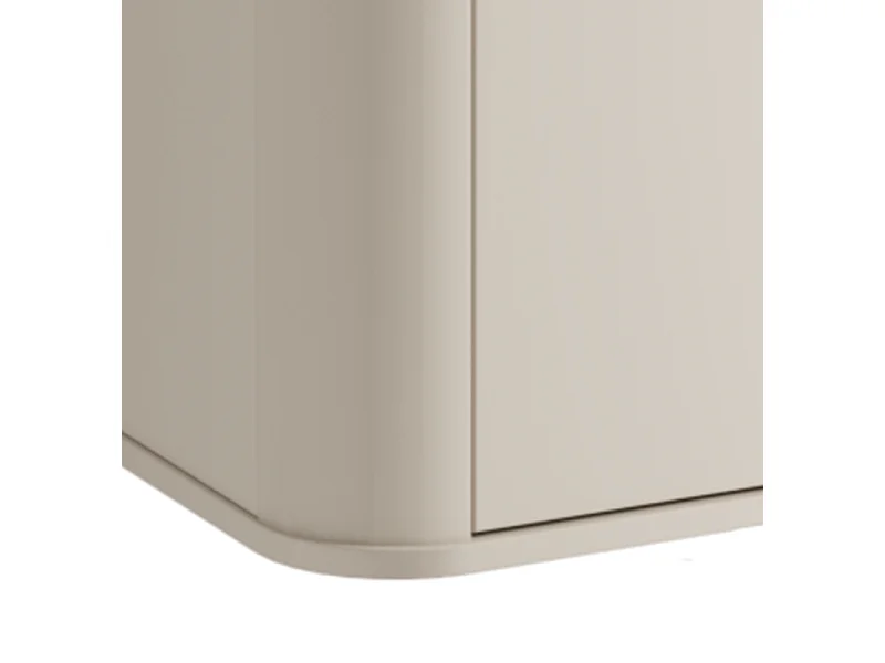 Ensemble de salle de bain en cachemire 100 cm Armoire avec plateau Colonne Côtés arrondis et plateau