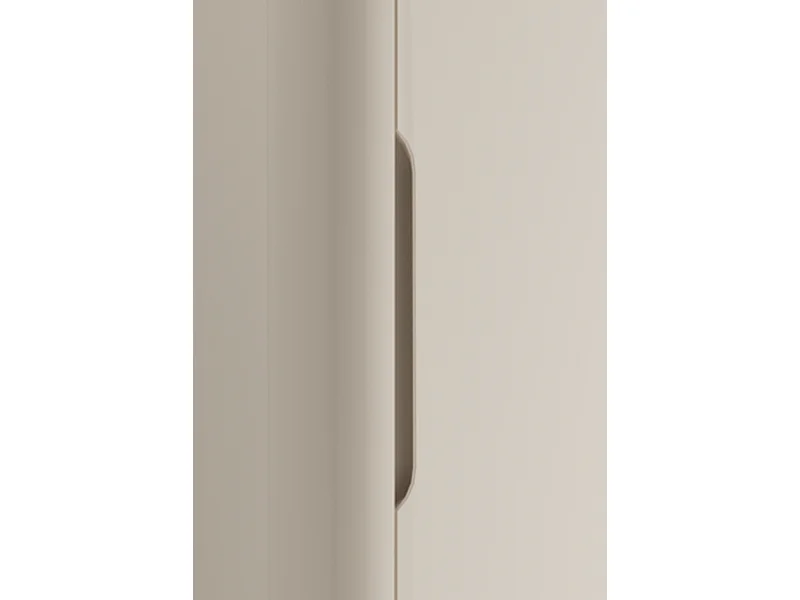 Set da bagno in cashmere 80 cm Mobile con ripiano Colonna Lati arrotondati e ripiano