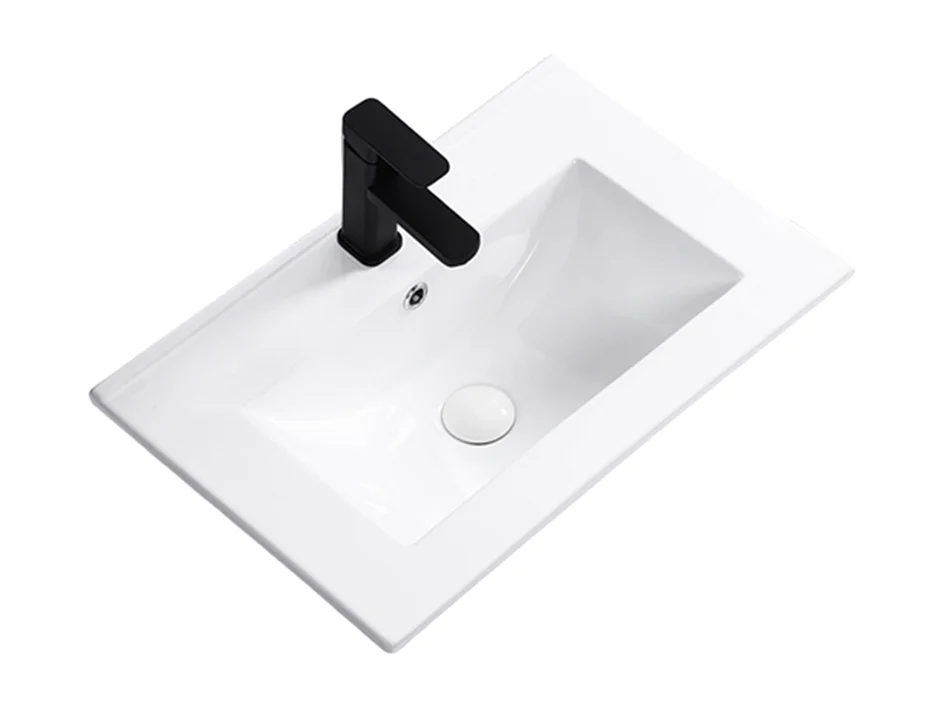 Mobile con lavabo 60 cm Frontali scanalati Kashmir / Noce