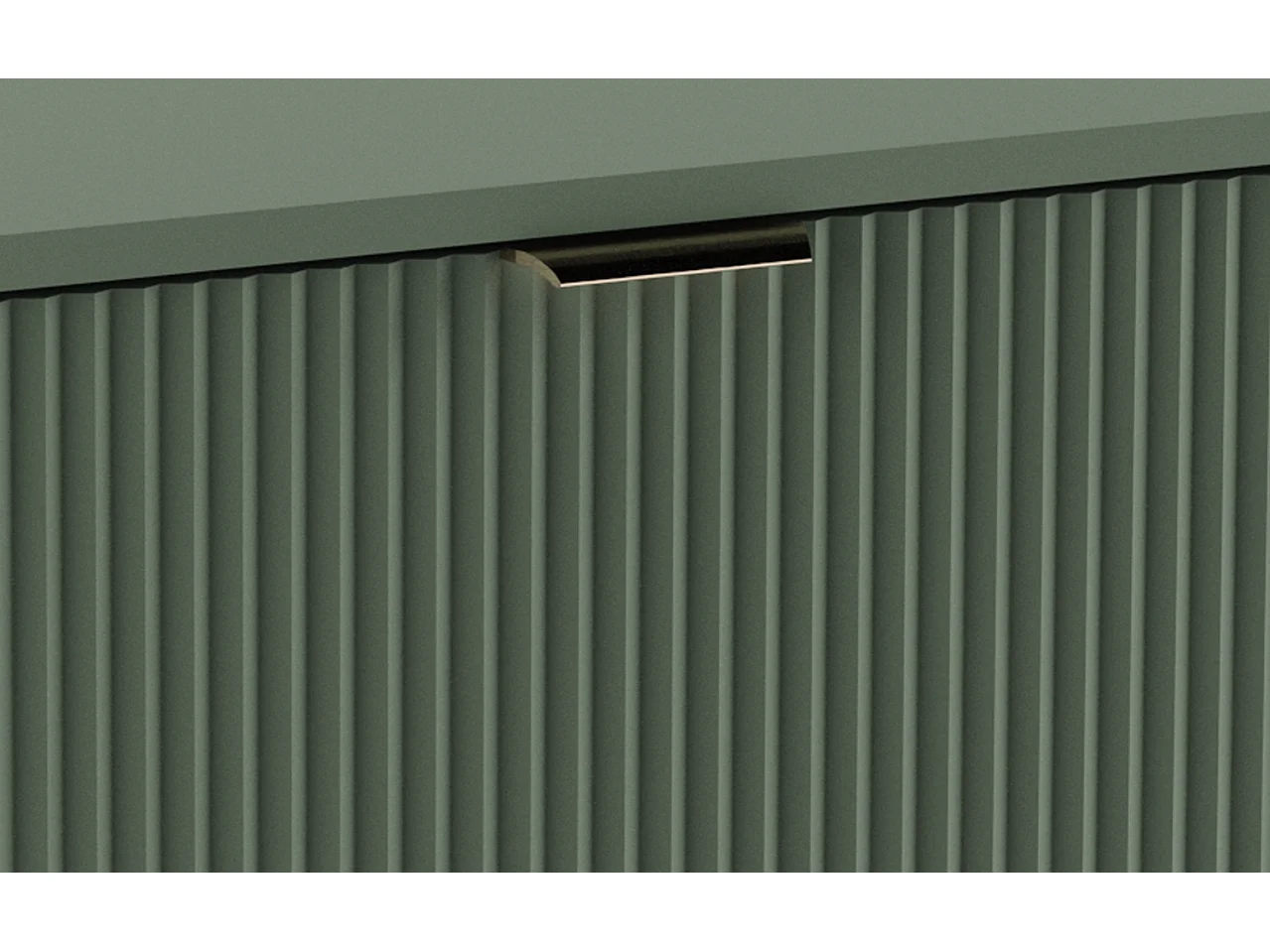 Set da bagno 80 cm Frontali scanalati Verde / Salvia Piano di lavoro Noce