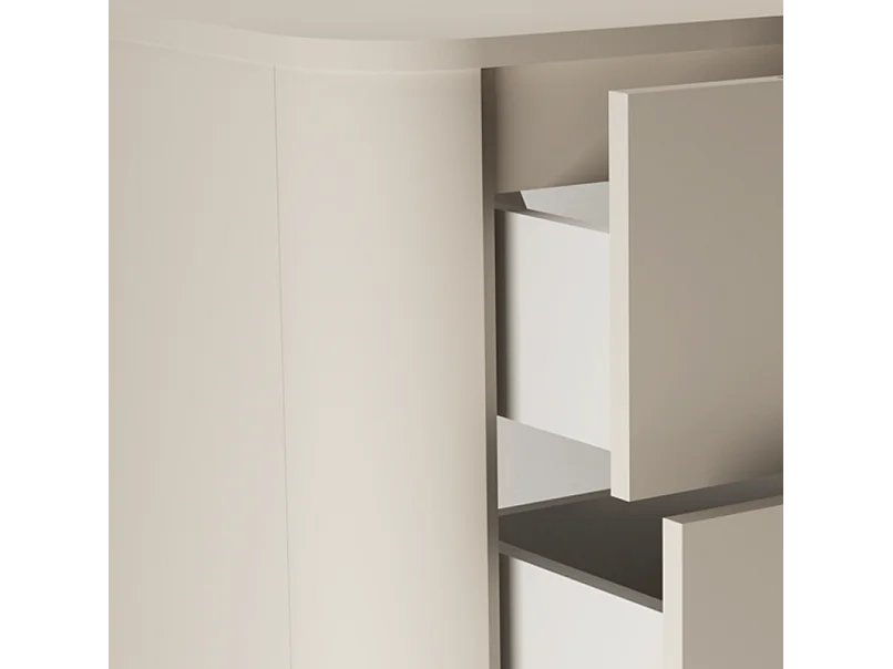 Kasjmier wastafelkast met blad 100 cm Afgeronde zijkanten en blad