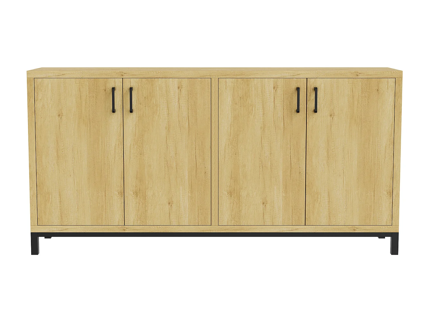 Armoire-commode en bois avec 4 portes Cabinet -Antique Cabinet à manger-couloir Salon Armoires de rangement