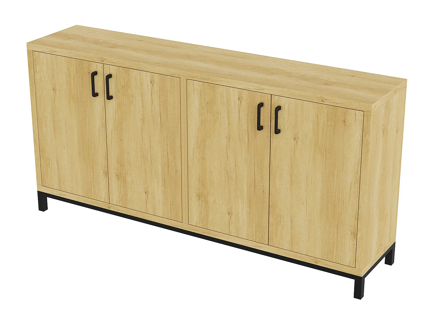 Armoire-commode en bois avec 4 portes Cabinet -Antique Cabinet à manger-couloir Salon Armoires de rangement