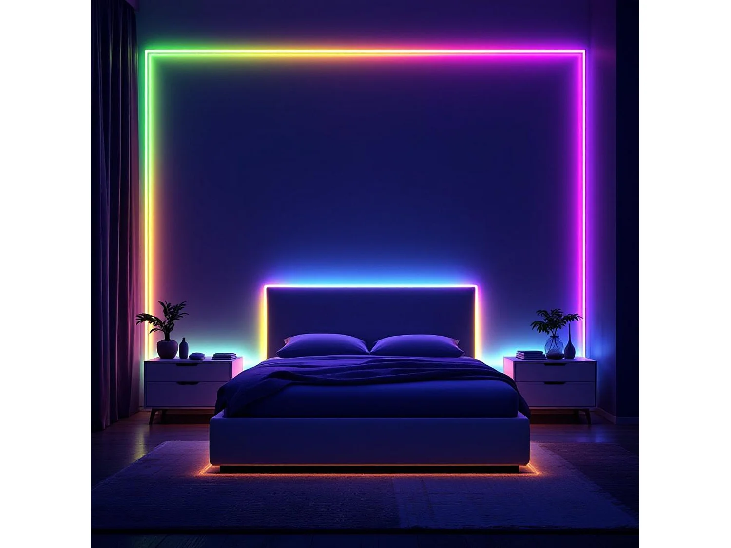 Ruban Led Rgb 3m Blanc Et Multicolore Blanc, Multicolore