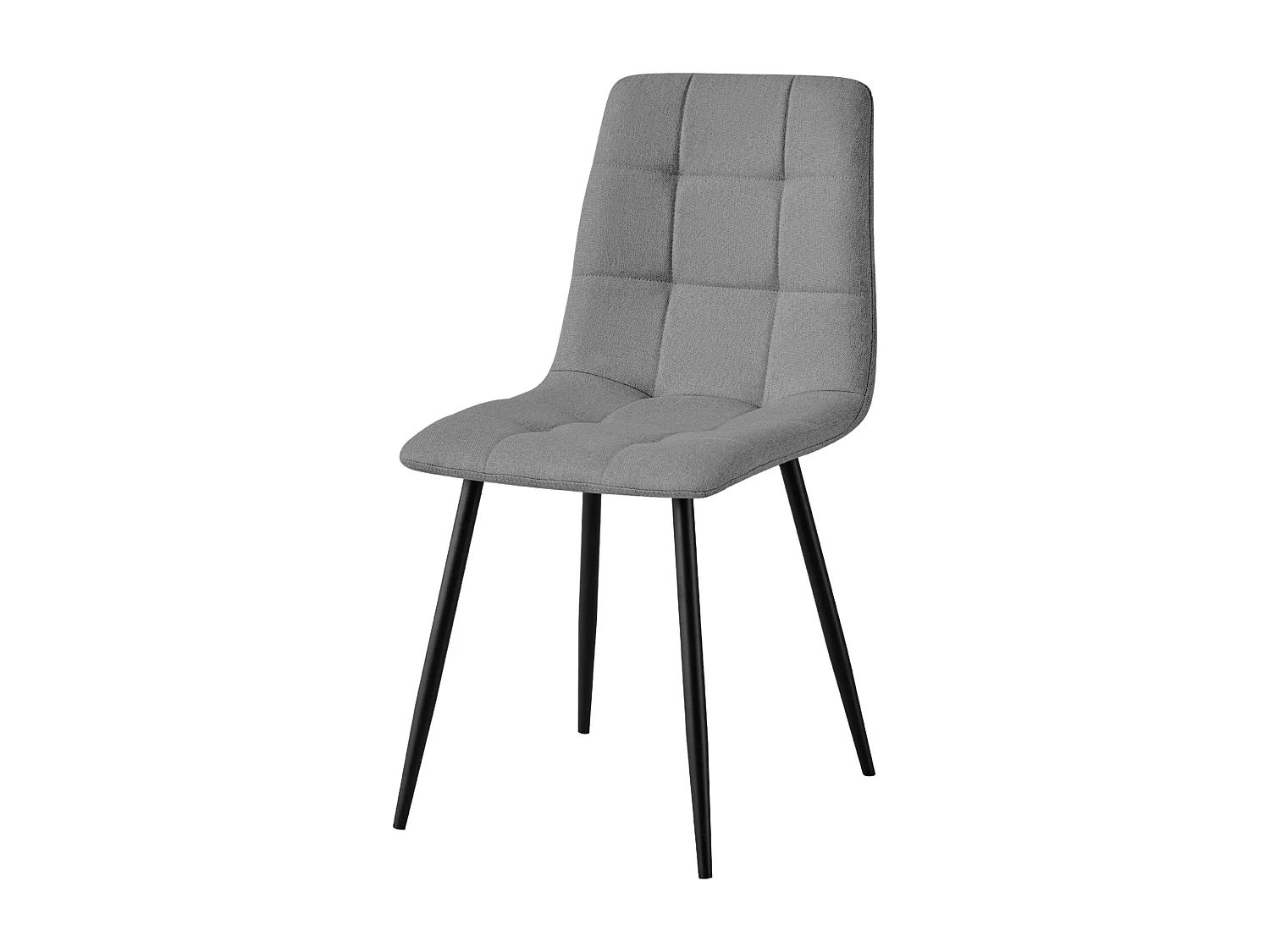 Pack comedor sillas Raf industrial gris y negro (4) tapizado tela gris