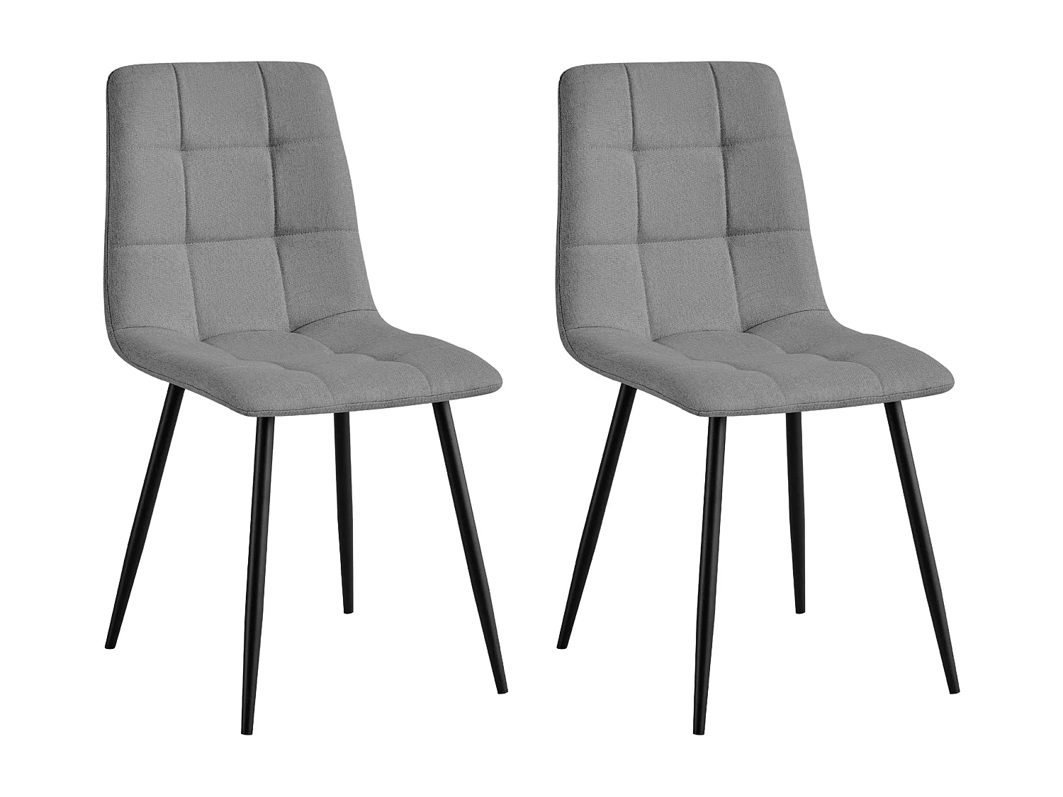 Pack comedor sillas Raf estilo industrial gris y negro (2) 85x43x48 cm