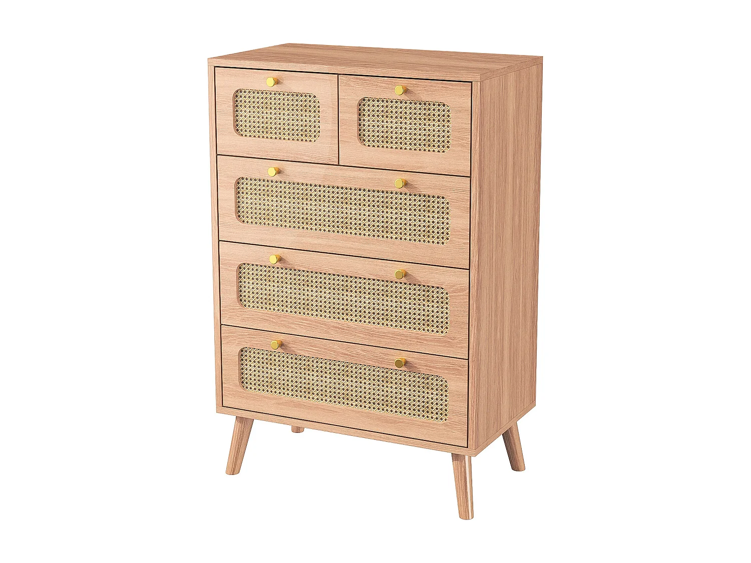 Armoire de rangement avec 5 tiroirs-armoire polyvalente pour salon chambre couloir