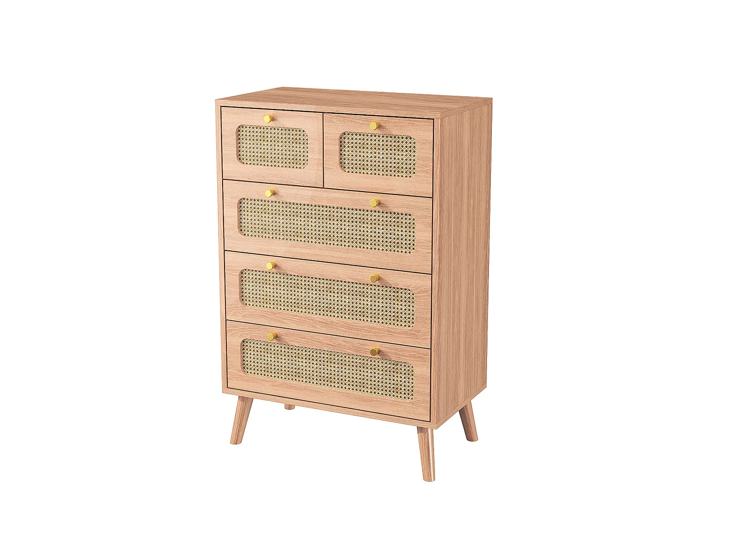 Armoire de rangement avec 5 tiroirs-armoire polyvalente pour salon chambre couloir