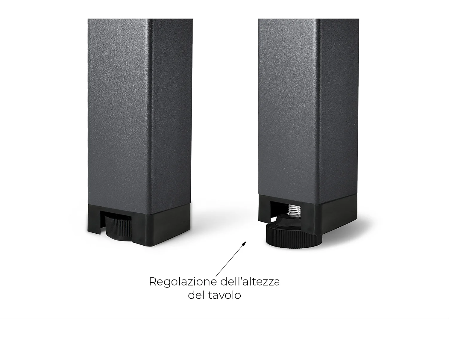 Tavolo da esterno 70×70 cm tavolo da giardino grigio antracite – Alan