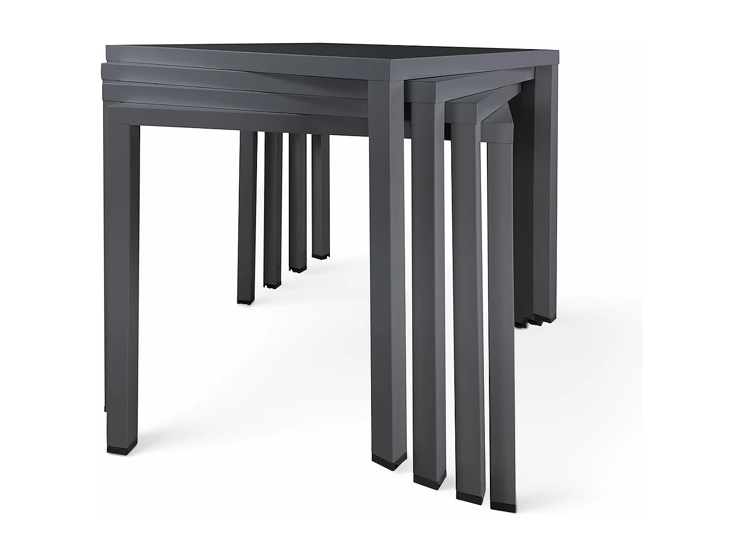 Tavolo da esterno 70×70 cm tavolo da giardino grigio antracite – Alan