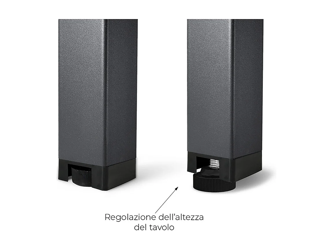 Tavolo da esterno 70×70 cm tavolo da giardino grigio antracite – Alan