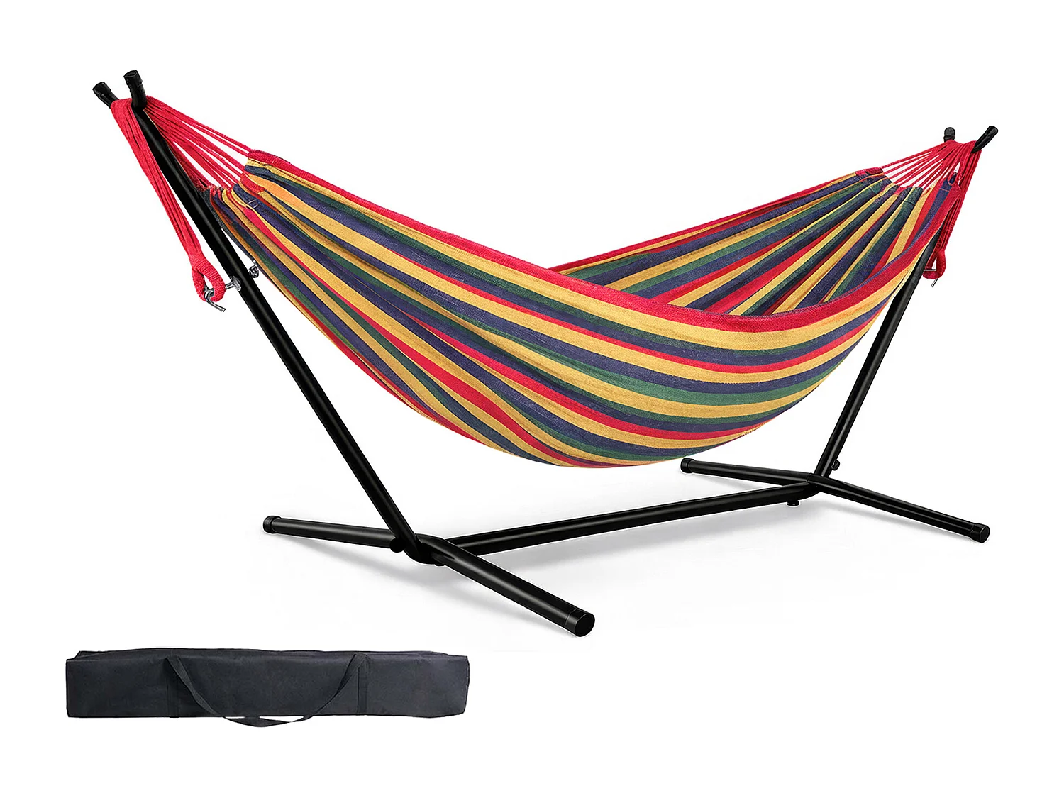 Amaca con supporto da giardino – Panama rosso mix