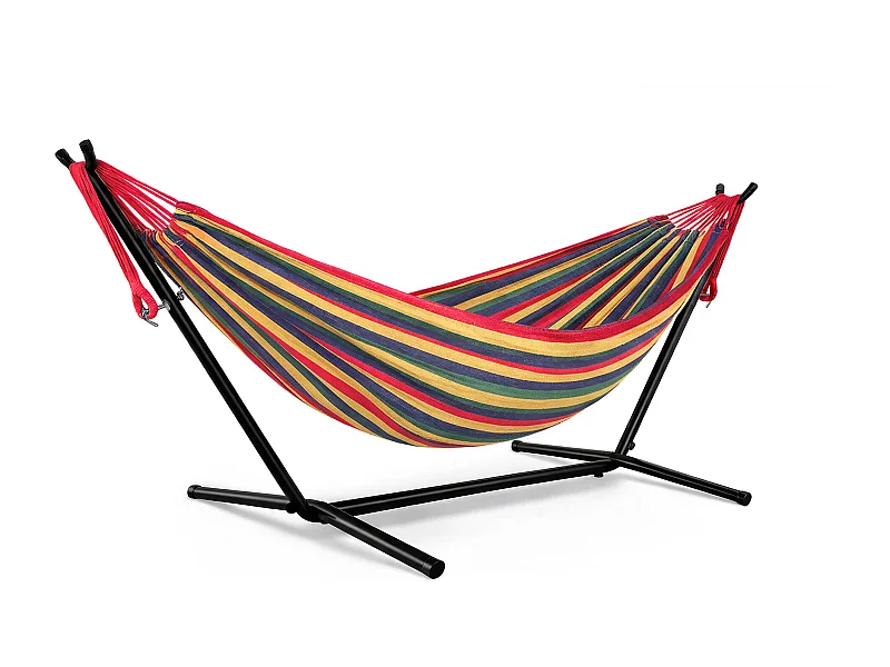 Amaca con supporto da giardino – Panama rosso mix