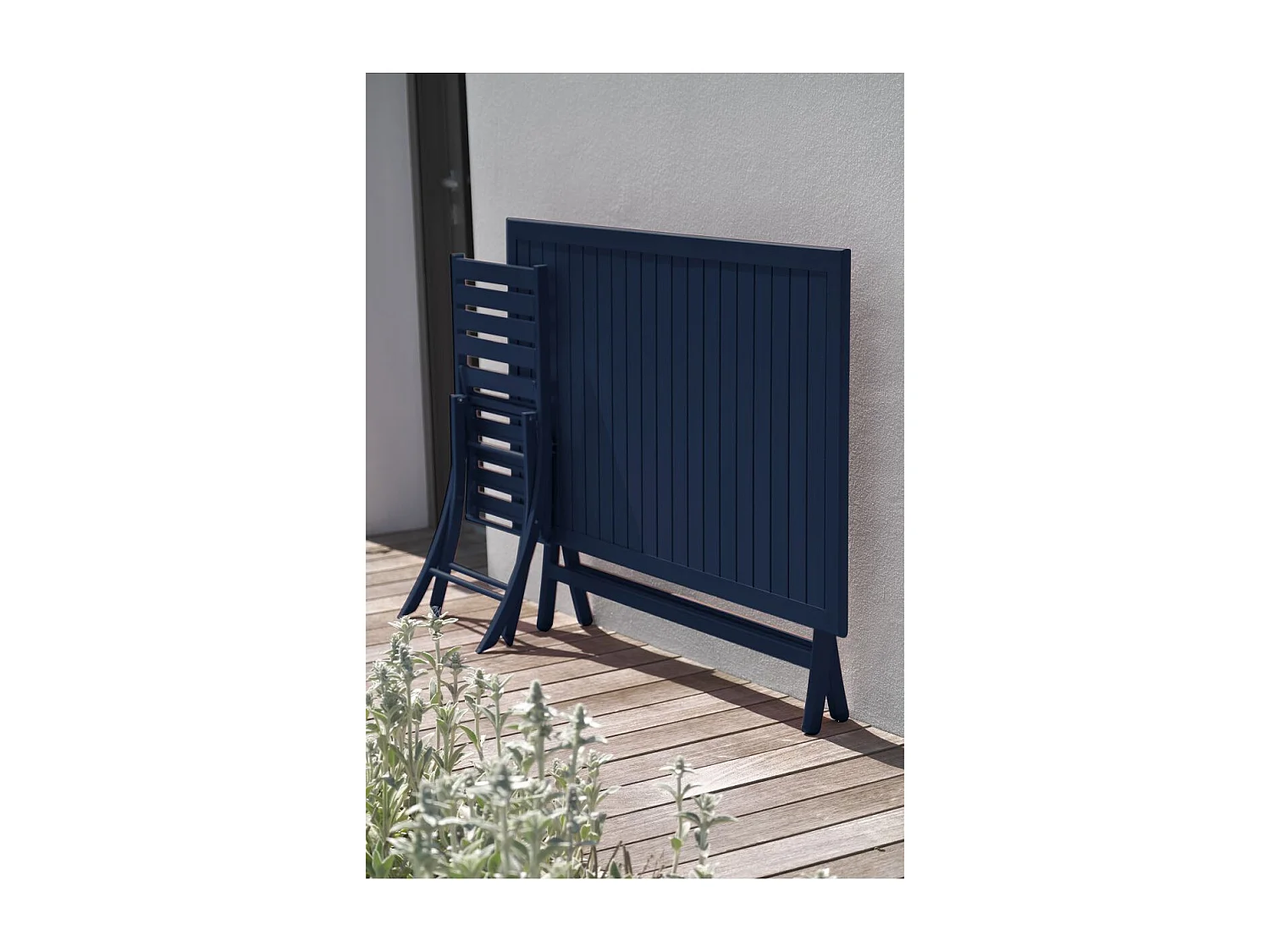 Table de Jardin Pliante "Marius" 140cm Bleu Marine