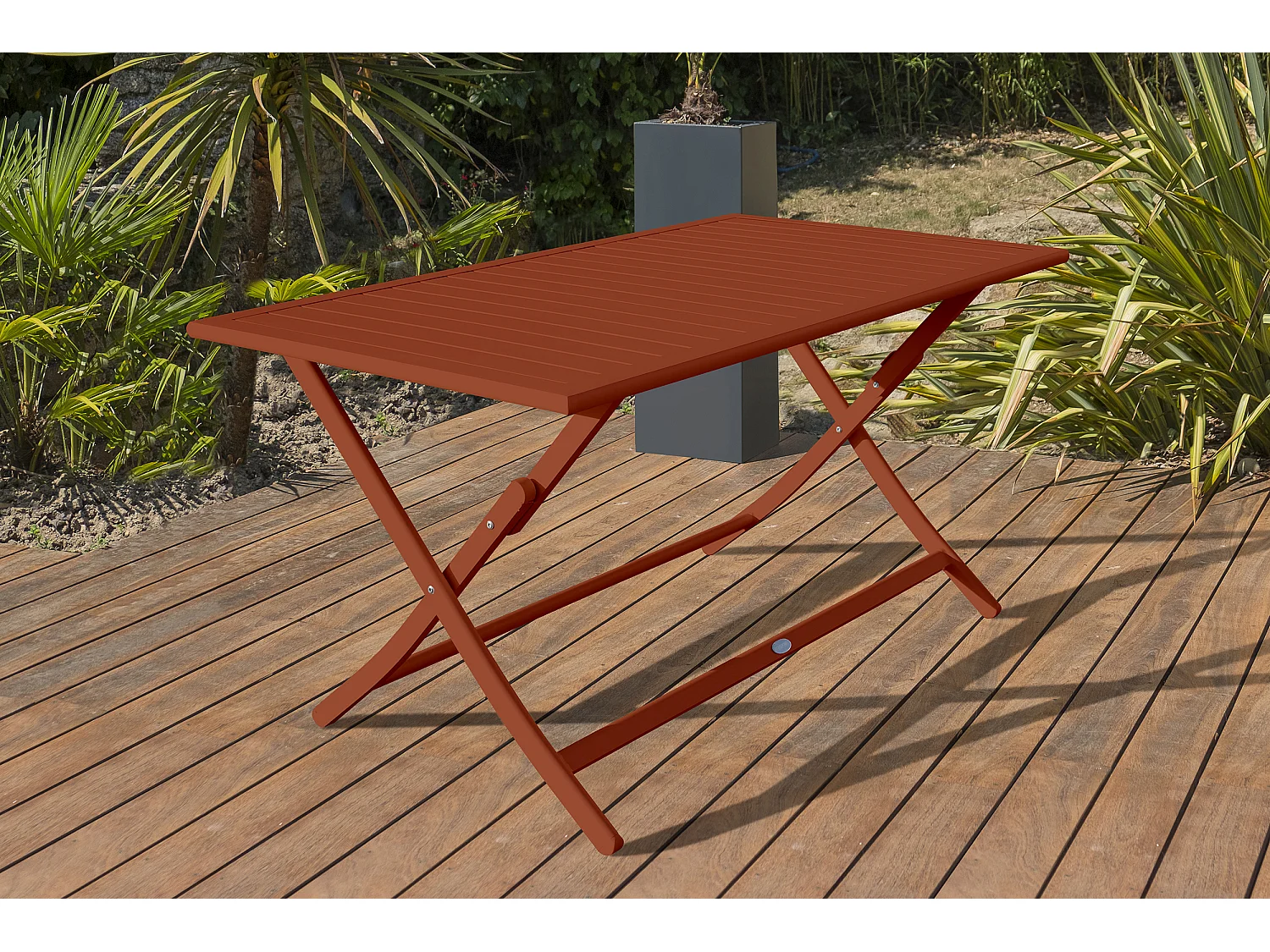 Table de Jardin Pliante "Marius" 140cm Terracotta