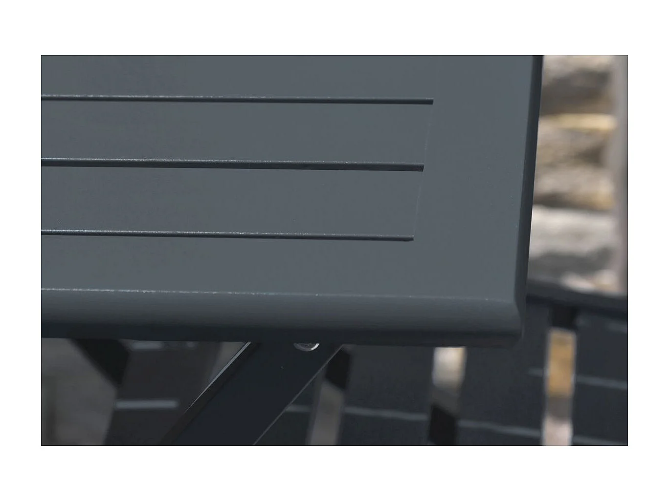 Table de Jardin Pliante "Marius" 140cm Gris Anthracite