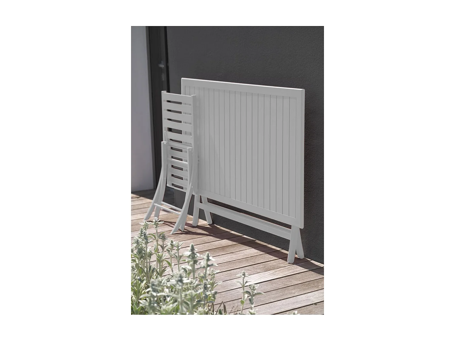 Table de jardin pliante en aluminium