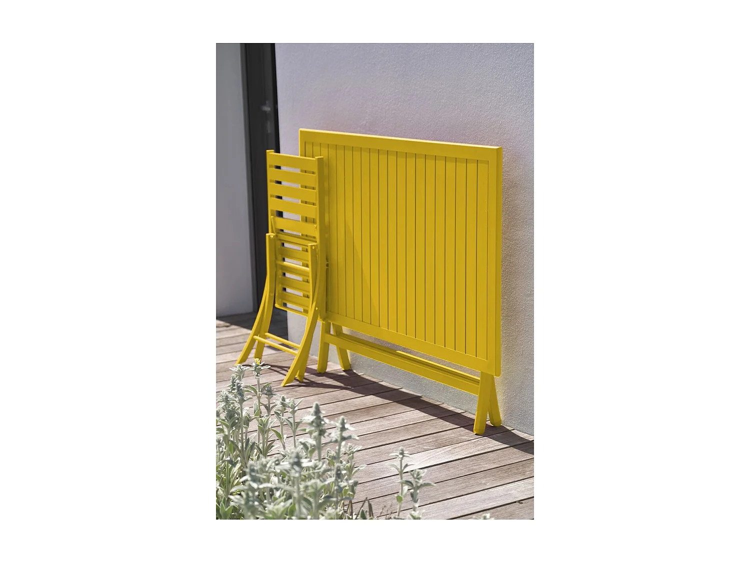 Table de Jardin Pliante "Marius" 140cm Moutarde