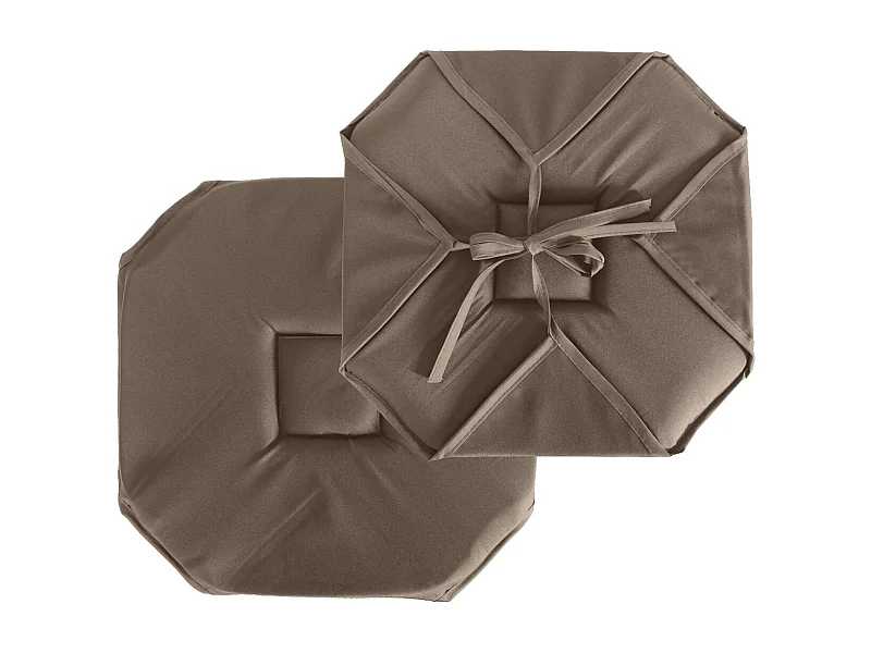 Galette de Chaise Uni "Basic" 40x40cm Vison